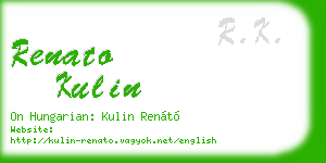 renato kulin business card