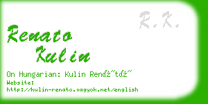 renato kulin business card